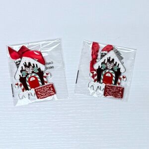 Set of 2 2024 Mickey's Very Merry Christmas Party Metal Ornament Disney World